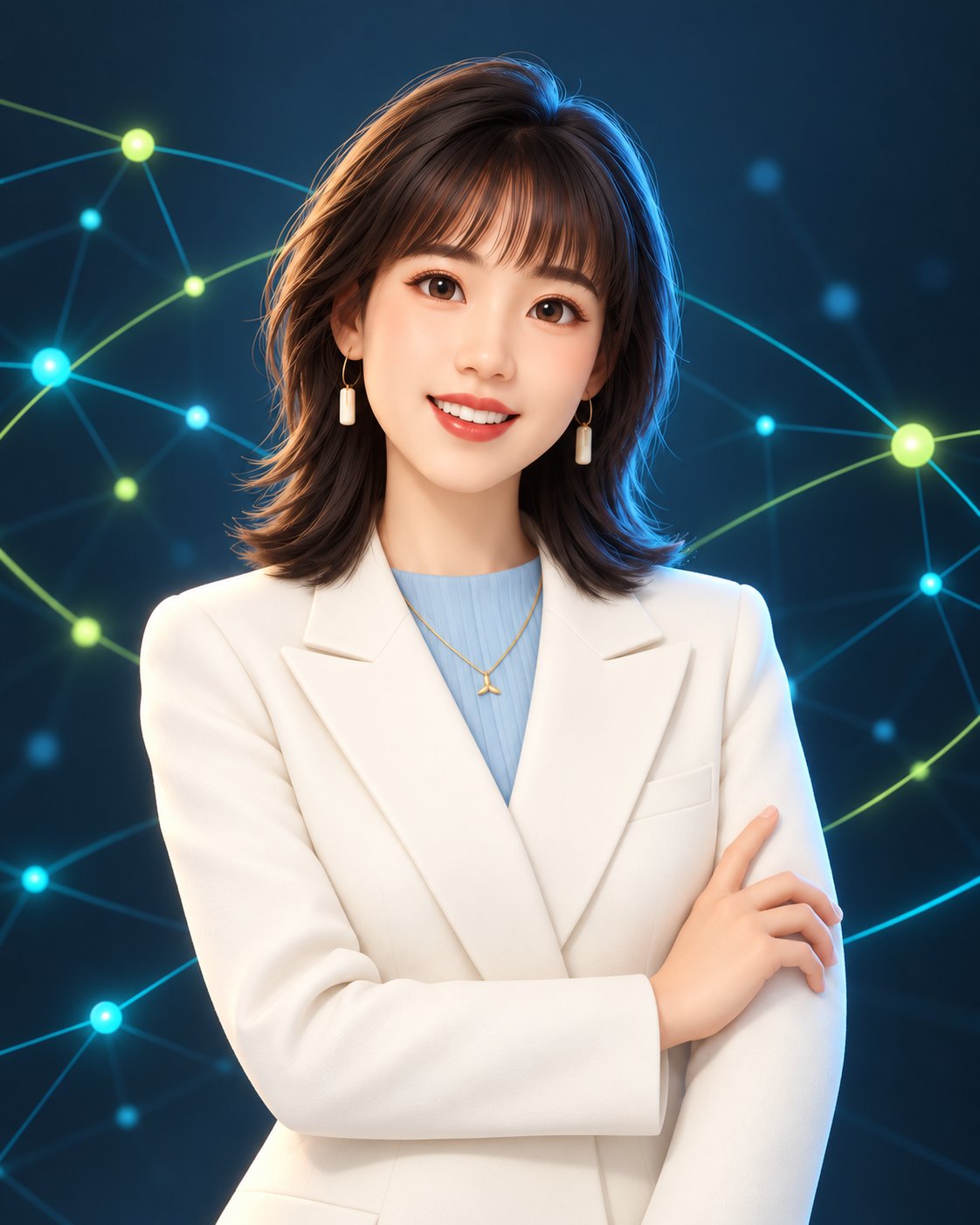 Grace Hou 的科技感插画肖像